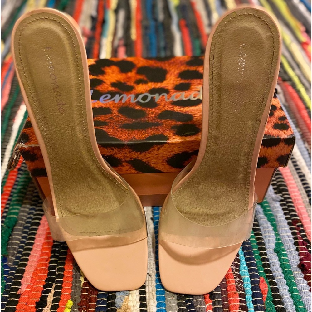 Lemonade heels Size 9 heel still in good condition clear heels
